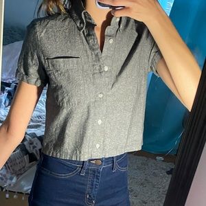 SOLD American Apparel Cropped Button Down